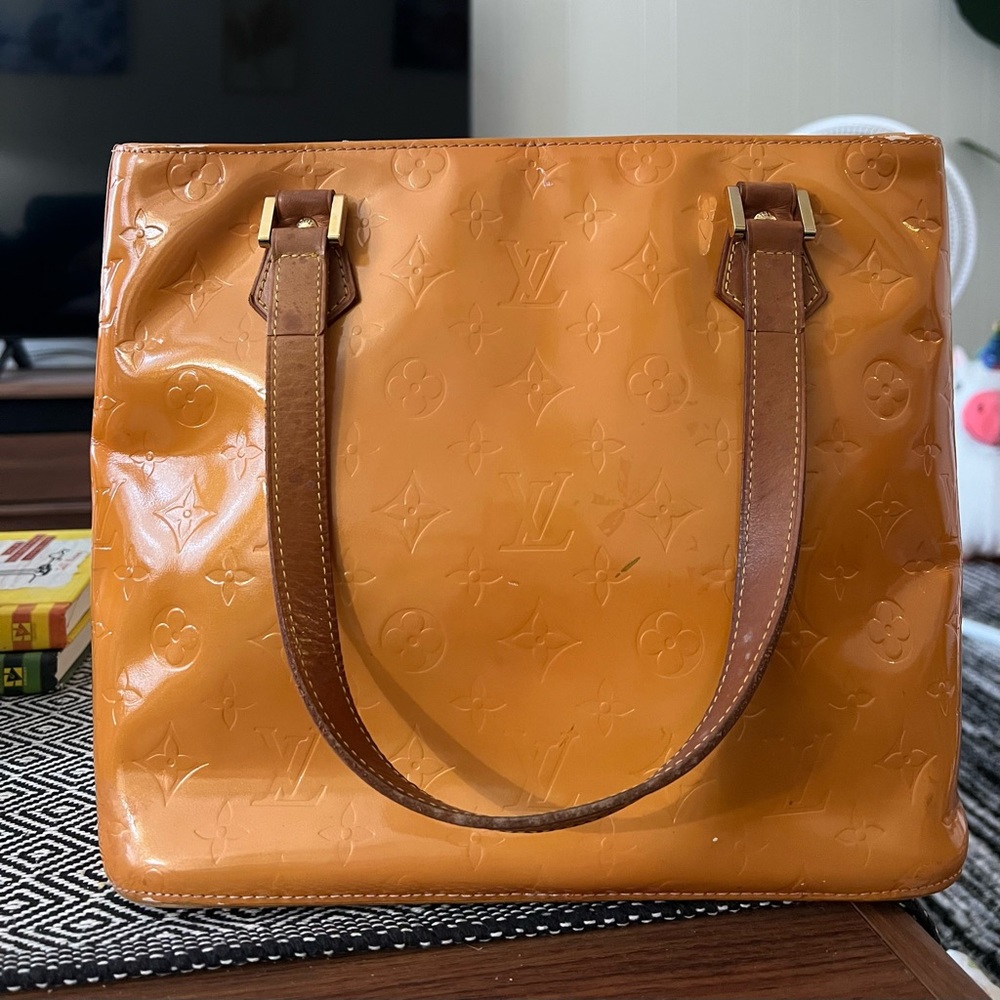 Louis Vuitton Yellow Vernis Tote Bag